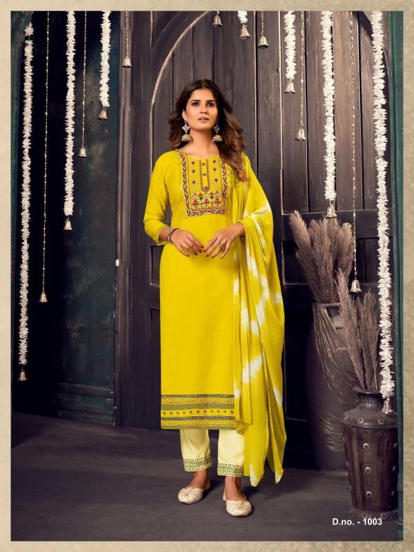 Majisha Nx Rangoli 1 Festive Wear Rayon Kurti Pant And Dupatta